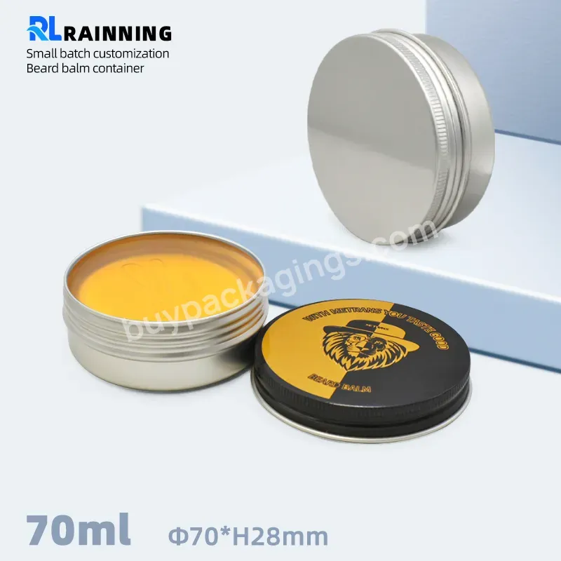 70ml Screw Top Lid Matel Round Tin Box Aluminum Can Cosmetic Jar