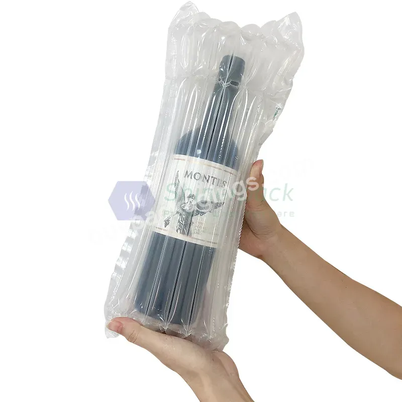 750ml Recyclable Strong Air Column Bag Protective Package Inflatable Wrap Pack Bubble Bag For Wine Packaging Material