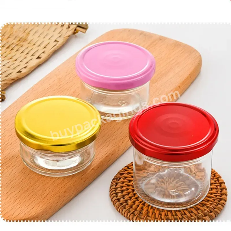 75ml 100ml 150ml Hot Sale Bird's Nest Caviar Bottle Tinplate Lid Sealed Glass Bottle Pickles Bottle