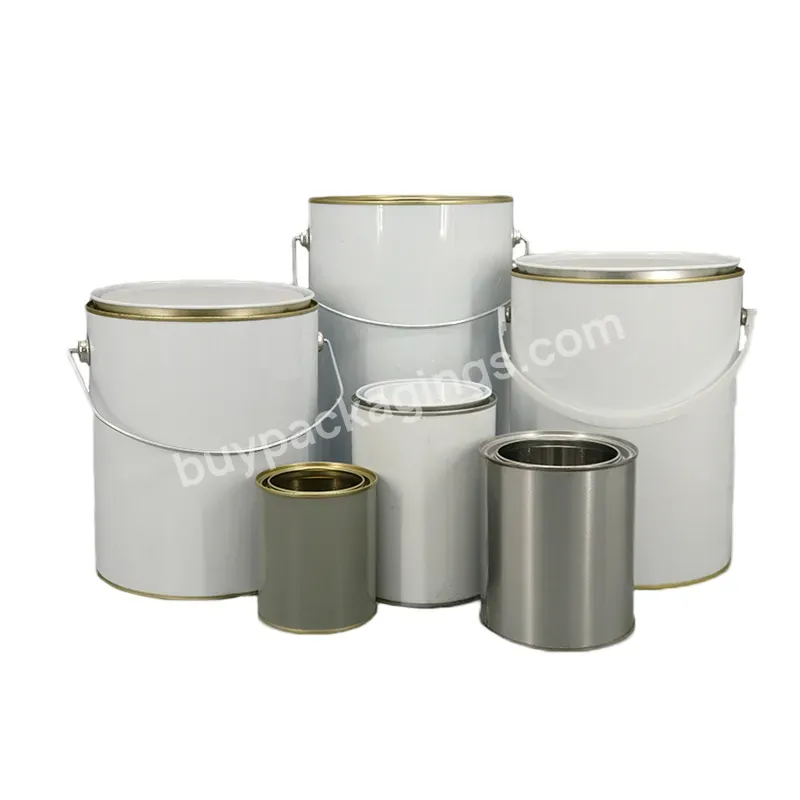 75ml 250ml 500ml Mini Empty Round Metal Painted Tin Cans Containers With Lid For Paint And Candles