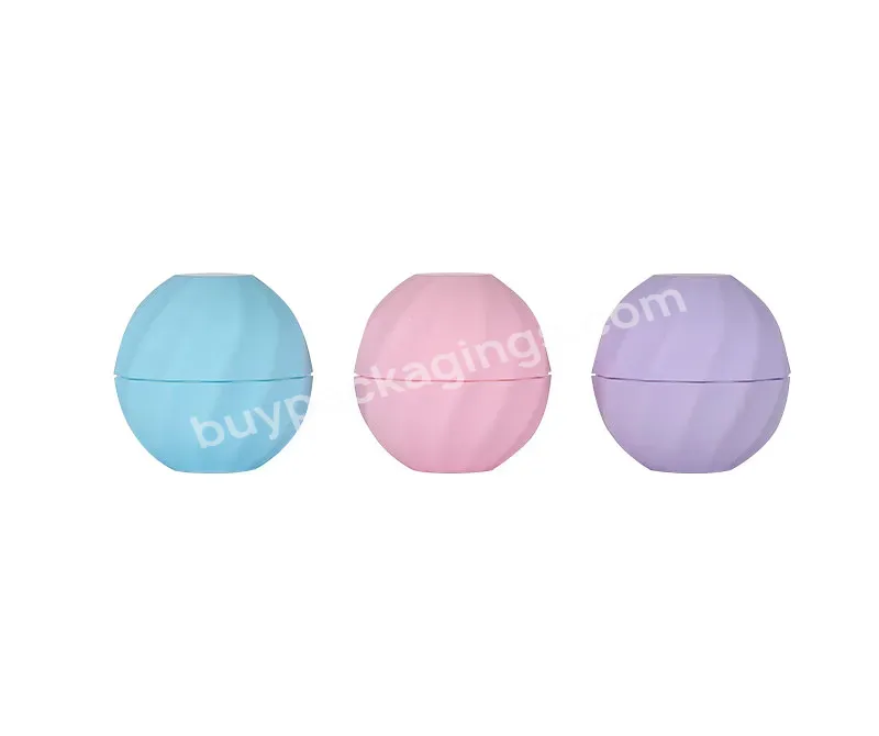 7g Wholesale Lovely Spherical Lipstick Jar Plastic Lip Gloss Jar Colorful Lip Balm Jar