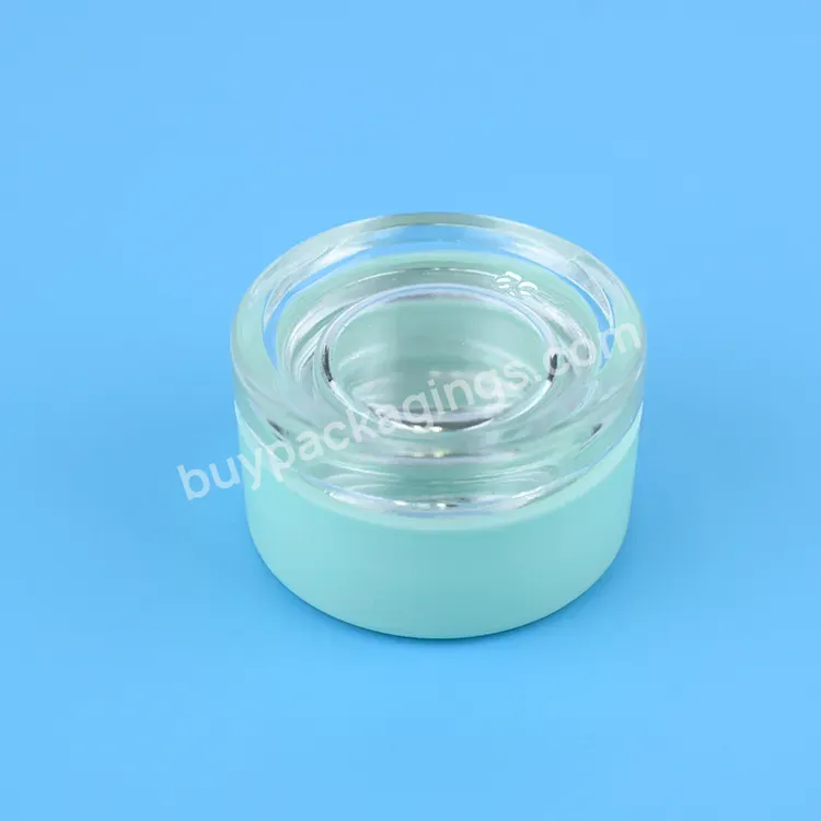 7ml Low Profile Glass Concentrate Container Black/white/green Color Cap