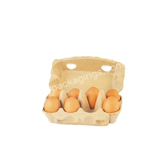 8 Cells Paper Pulp Egg Cartons Box Top Flats Jumbo Blank Egg Carton Packaging