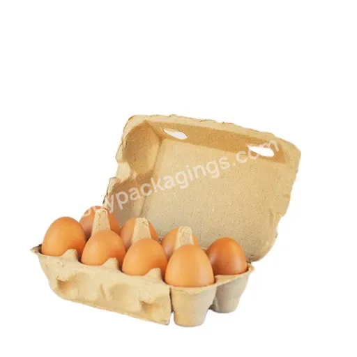 8 Cells Paper Pulp Egg Cartons Box Top Flats Jumbo Blank Egg Carton Packaging