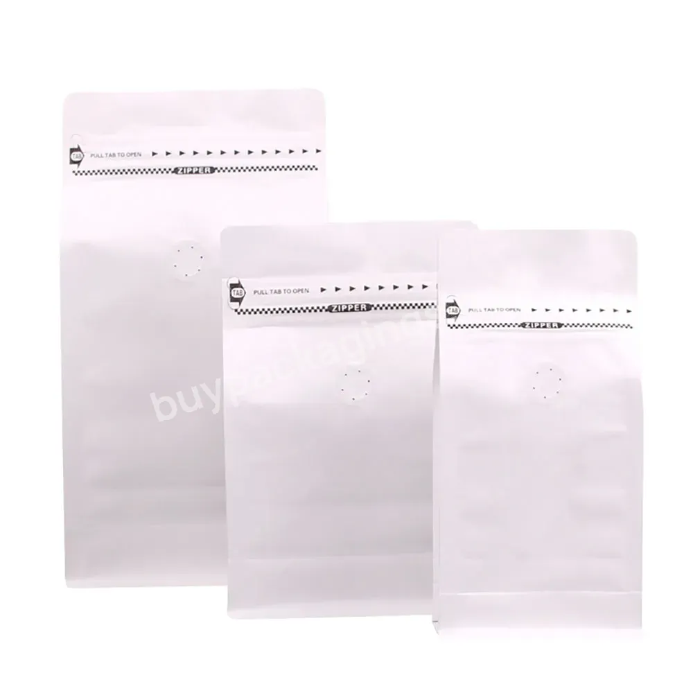 8 Sides Flat Bottom Bags Kraft Paper Packaging For Coffee Snack Food Compostable Stand Up Zipper With Valves 5 Gallon Mylar Bags