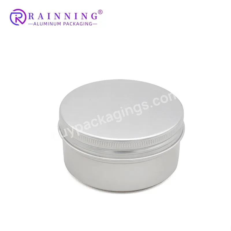 80ml 2.7oz Silver Round Tin Containers Aluminum Metal Cosmetic Case Jar Storage Travel Can For Lip Balm Nail Art Tea Candle