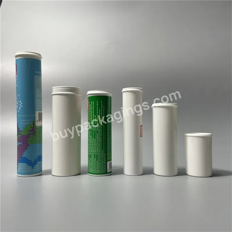 84mm 92mm 96mm 99mm 133mm 144mm Plastic Effervescent Tablets Tube With Desiccant Spring Cover