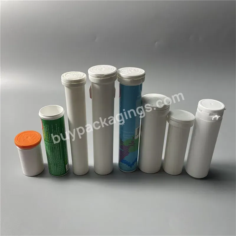 84mm 92mm 96mm 99mm 133mm 144mm Plastic Effervescent Tablets Tube With Desiccant Spring Cover