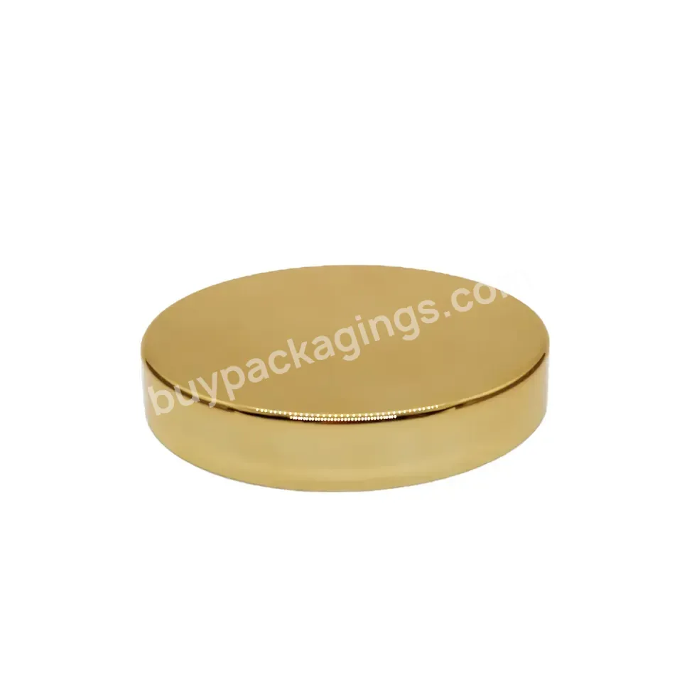 89/400 Custom Shiny Gold Color Aluminum Plastic Cosmetic Jar Lids