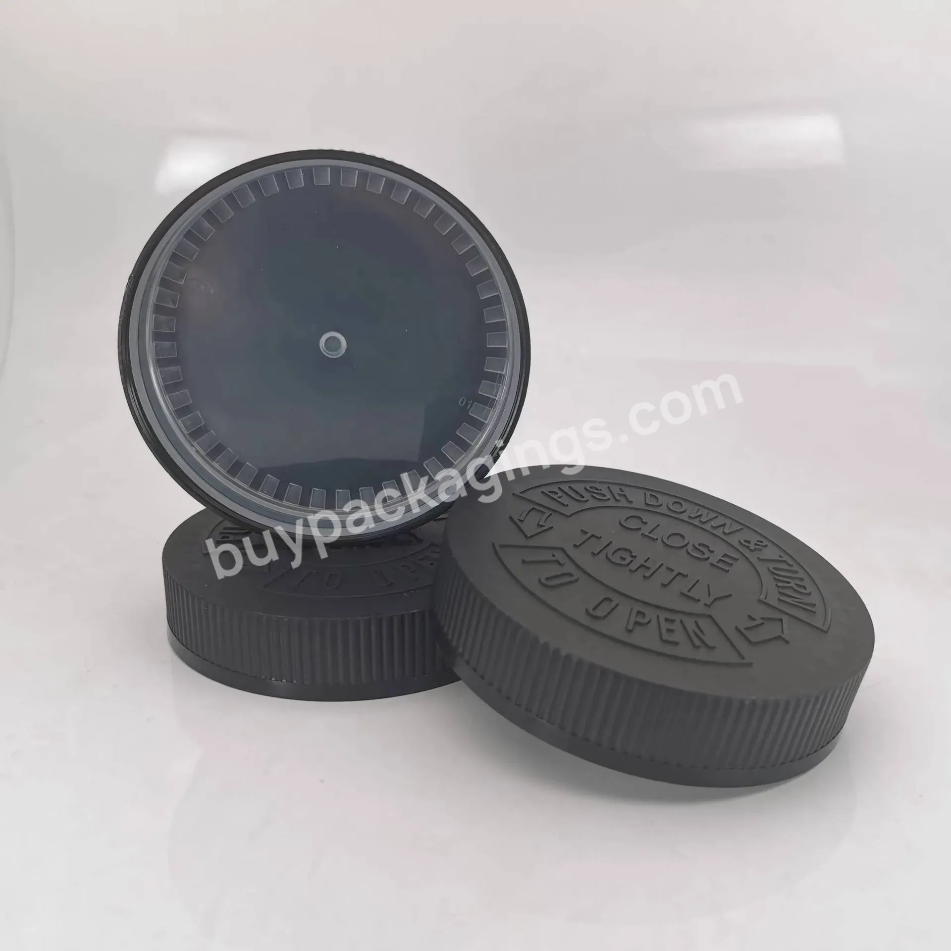 89mm 89/400 Black Red Plastic Pp Child Proof Resistant Crc Cap Lid For Medicine Bottle