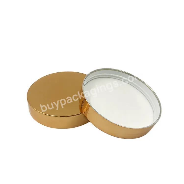 89mm Plastic Big Screw Cap Shiny Golden Jar Cap