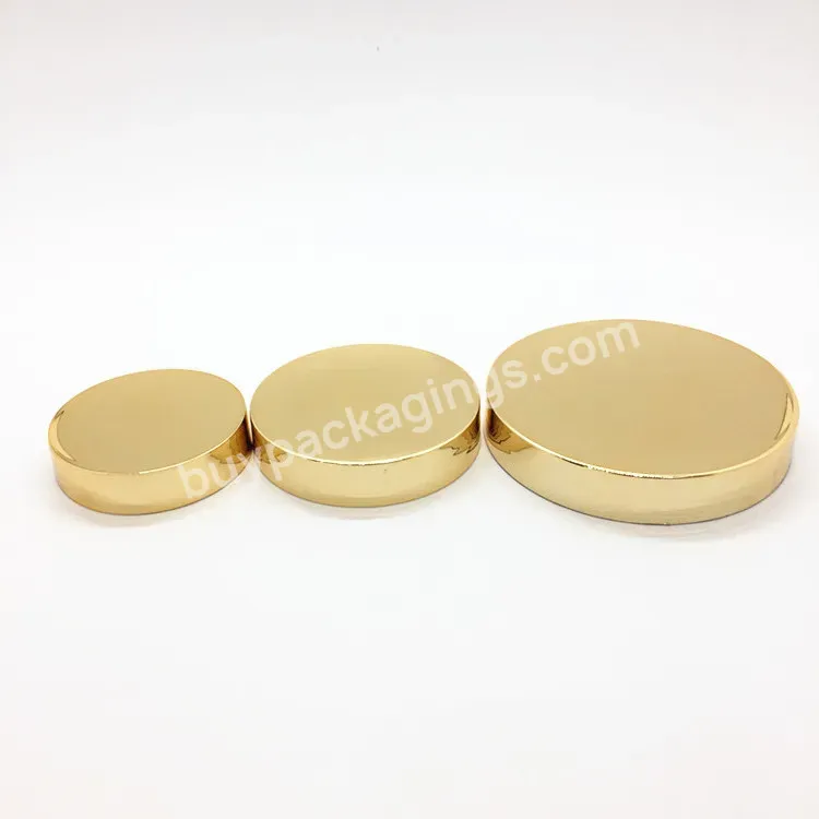 89mm Wide Mouth Shiny Golden Plastic Pp Screw Cap For Cream Jar