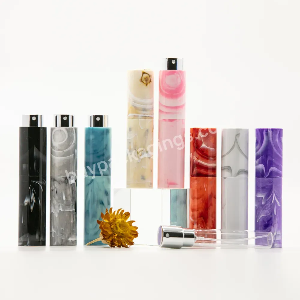 8ml 10ml 20ml Empty Custom Refillable Mini Travel Luxury Plastic Marble Perfume Atomizer