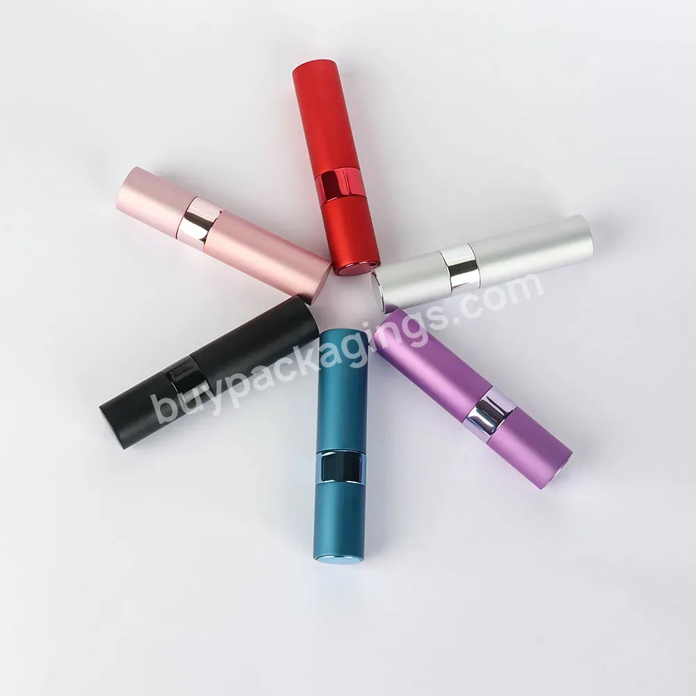 8ml 10ml Pocket Sized Refillable Aluminum Perfume Atomizer Empty Travel Spray Perfume Glass Bottle