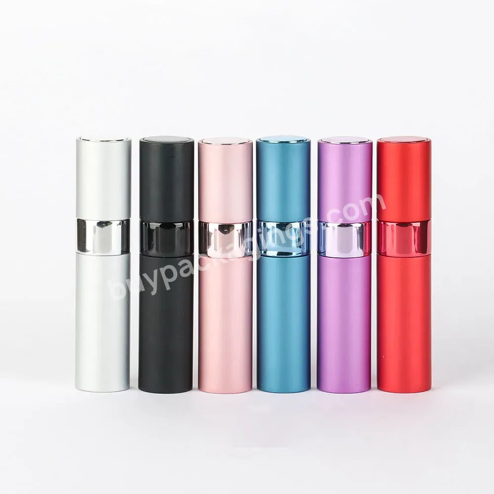 8ml 10ml Pocket Sized Refillable Aluminum Perfume Atomizer Empty Travel Spray Perfume Glass Bottle