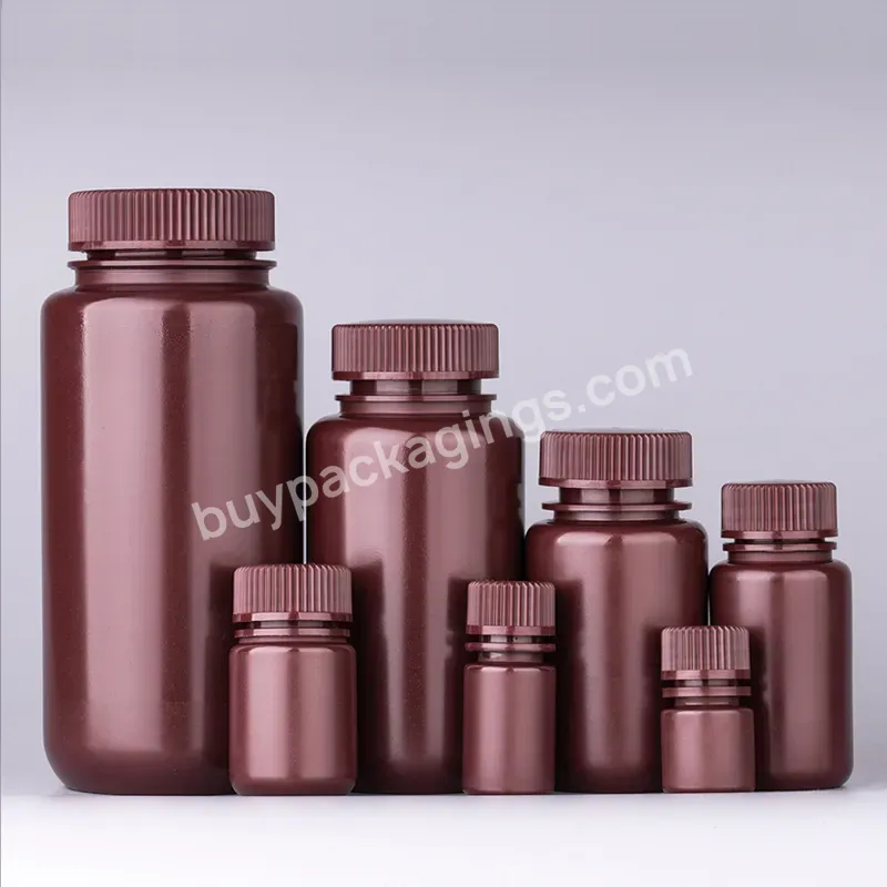 8ml 15ml 30ml 60ml 125ml 250ml 500ml 1000ml Hdpe Brown Light-proof Reagent Bottle With Wide Mouth