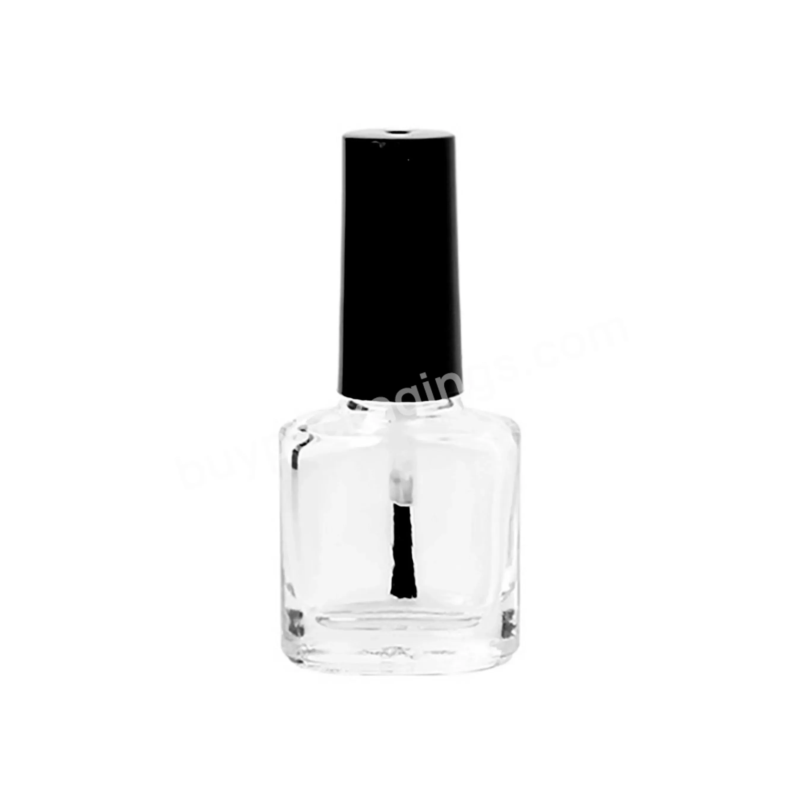 8ml 15ml High Quality High-grade Nail Polish Glue Empty Round Glass Bottle With Brush