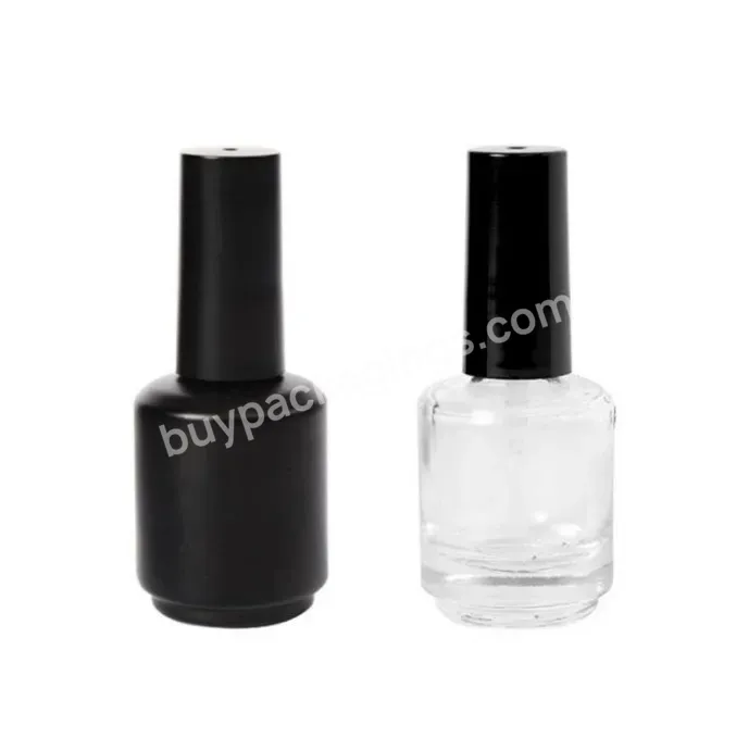 8ml 15ml High Quality High-grade Nail Polish Glue Empty Round Glass Bottle With Brush