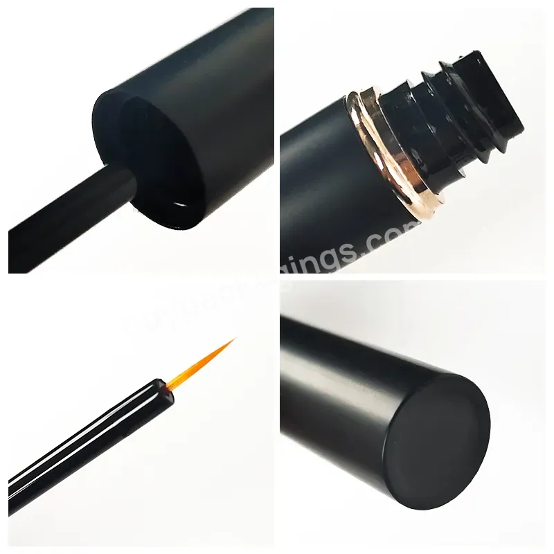 8ml Full Shiny Matte Pink Black Eyeliner Bottle Aluminium Empty Round Lip Gloss Tubes With Wands Mascara Container