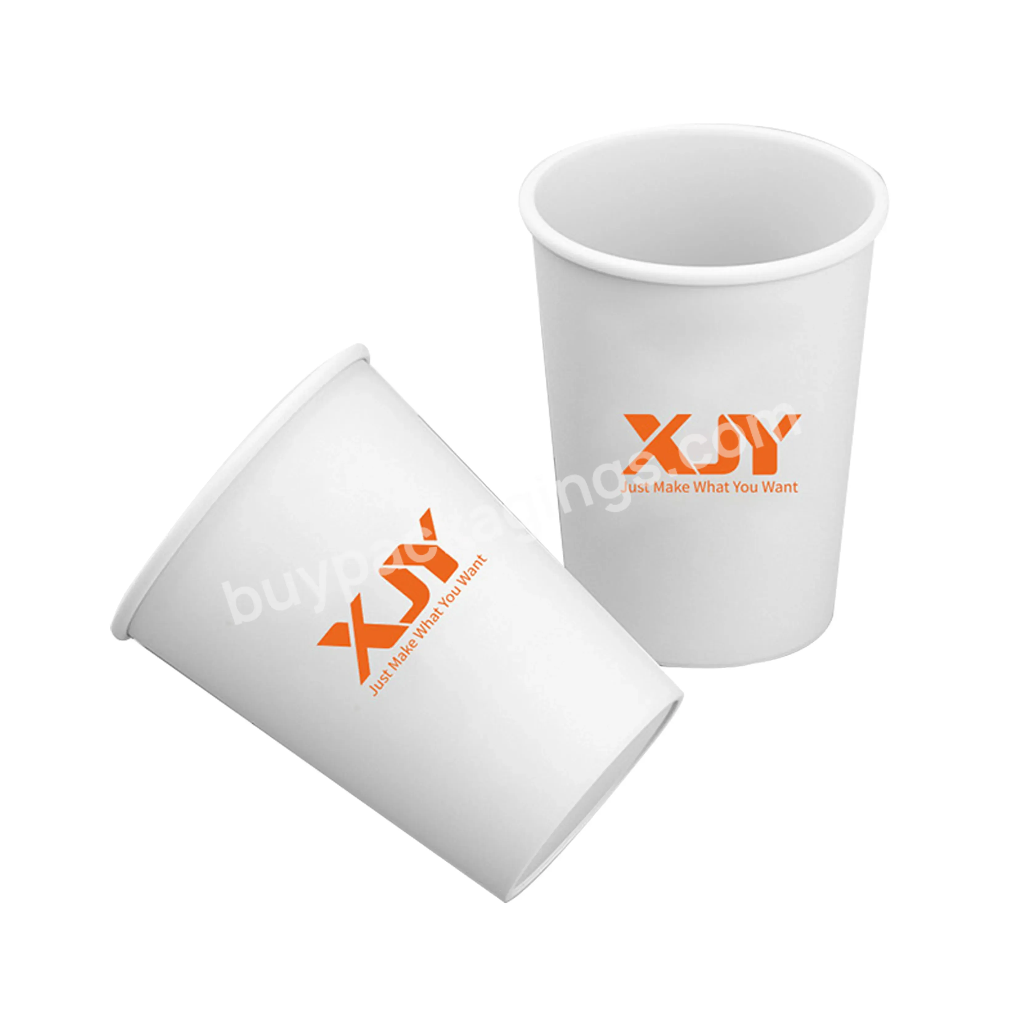 8oz 12oz 16oz Custom Logo Disposable Single Double Wall Paper Coffee Cups With Lids