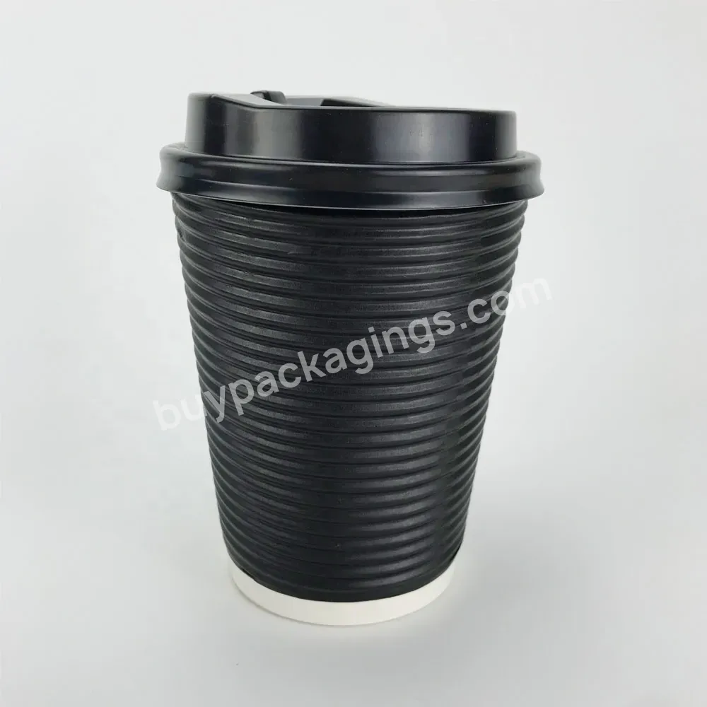 8oz 12oz 16oz Private Label Printing Take Away Disposable Paper Ice Coffee Cups With Lid