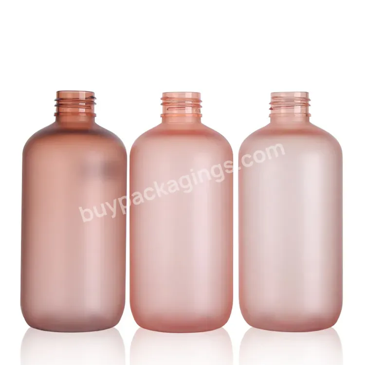 8oz 16oz Boston Round Plastic Bottle With Plastic Lotion Pump For Hand Washing