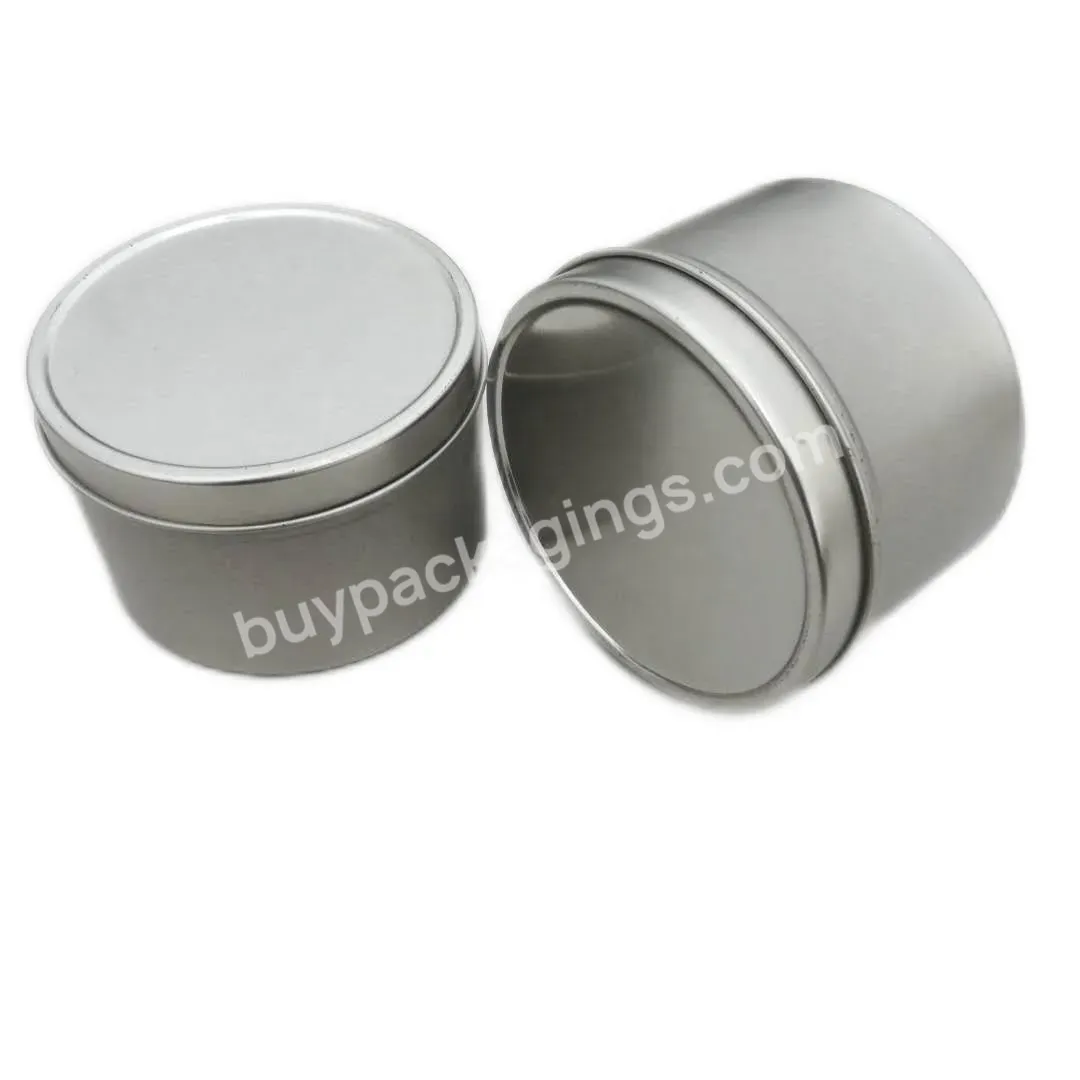 8oz 220ml Silver Seamless Candle Tin With Slip Lid Cover Deep Drawn Tin Can 8oz For Candle,Cream,Candies