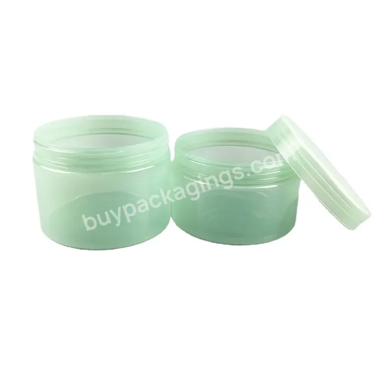 8oz Empty Transparent Green Body Butter Plastic Jar Container For Cosmetic Packaging - Buy 8oz Cosmetic Jar,Transparent Green Body Butter Plastic Jar,Pet Jar Transparent Wider Mouth 89mm.