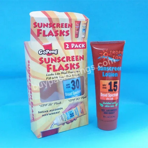 8oz Sunscreen Flask Tubes Secret Lotion Flask Food Grade Tube Manufacturer/wholesale