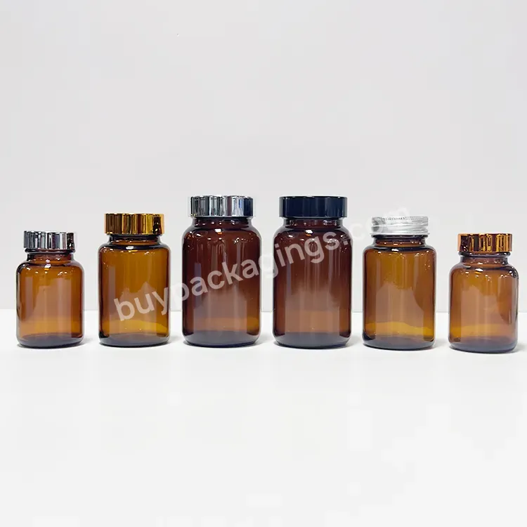 8oz Wide Mouth Amber Glass Packer Bottle 250ml Chemical Reagent Bottles