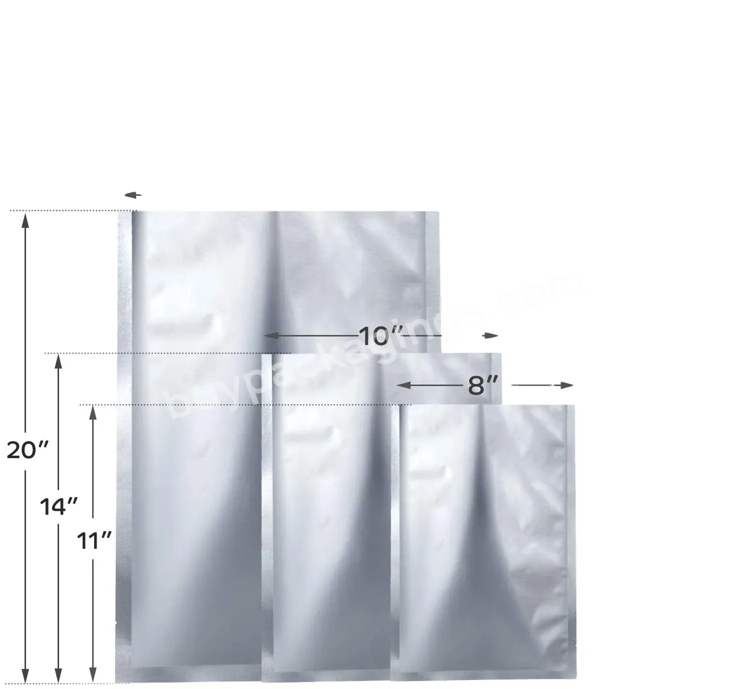 8x11 Aluminum Foil Bags Flat Hot Seal Three Sides Film Water Proof Usage For Dried Flower Tea Coffee Mylar Bags Support Custom