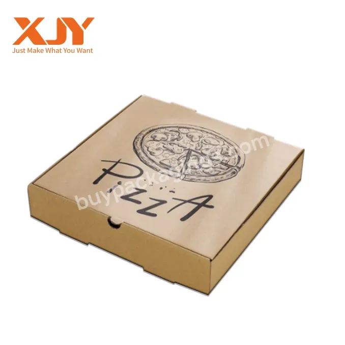 9 12 14 15 16 Inch Custom Printed Food Packaging Black Pizza Box Supply Customised Cheap Pizza Boxes