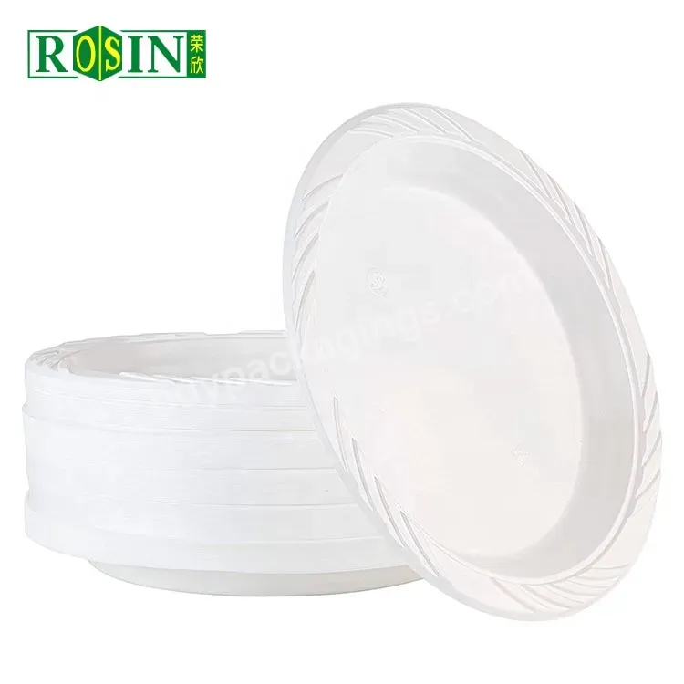 9 Inches Disposable Ps White Clear Round Plastic Dinner Wedding Party Plates - Buy Plastic Plates Disposable Party,Plastic Party Plates,Ps Plastic Plates.