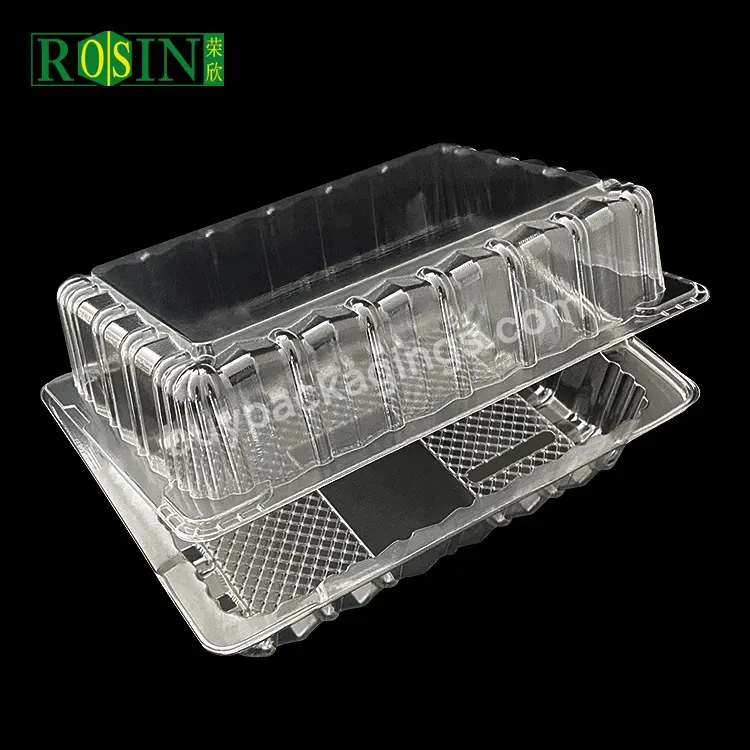 90mm High Disposable Pet Clamshell Plastic Transparent Packaging Boxes For Fresh Fruit And Pastry Custom