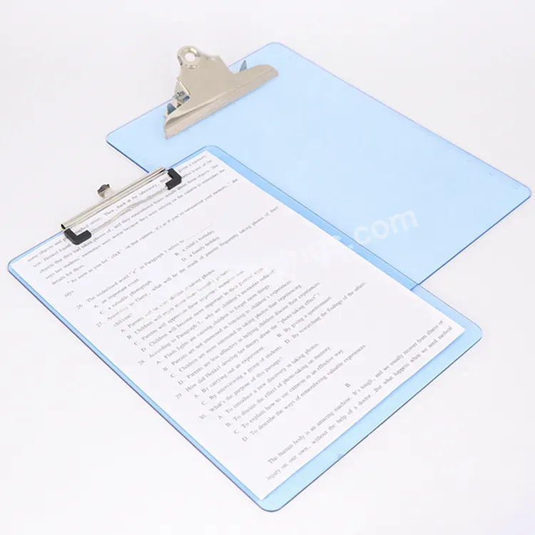 A4 A5 Customized Logo Nursing Clipboard Sublimation Menu Notebook Paper Teacher Classroom Paper Clip Board Portfolio Clipboard