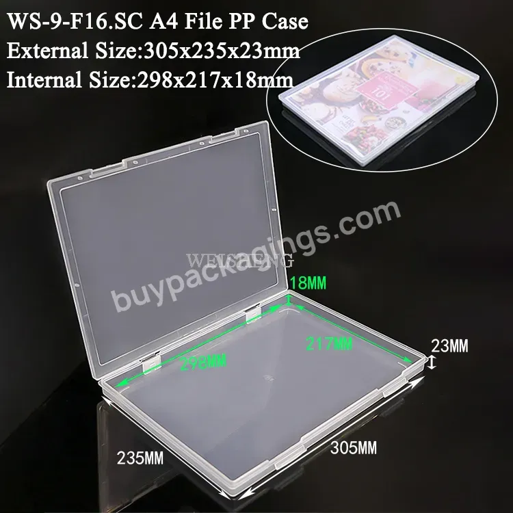 A4 Clear Plastic Paper Organizer Box Document Box Plastic File Folder Portable Project Tools Case File Folder Storage Case