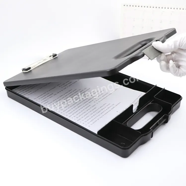 A4 File Case Storage Box Desktop Document File Folder With Handle Plastic Organizer Nursing Clipboard With Storage