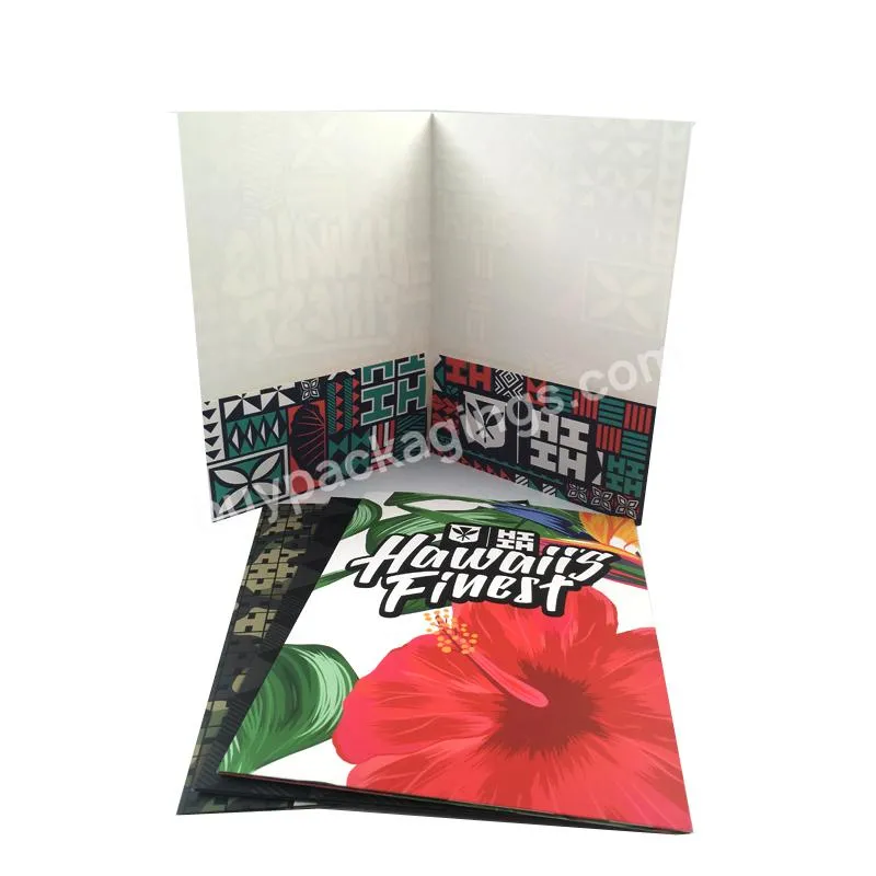 A4 Size Custom Print Art Paper Matte Glossy Presentation Folder Cheap Document Paper Pocket Folder