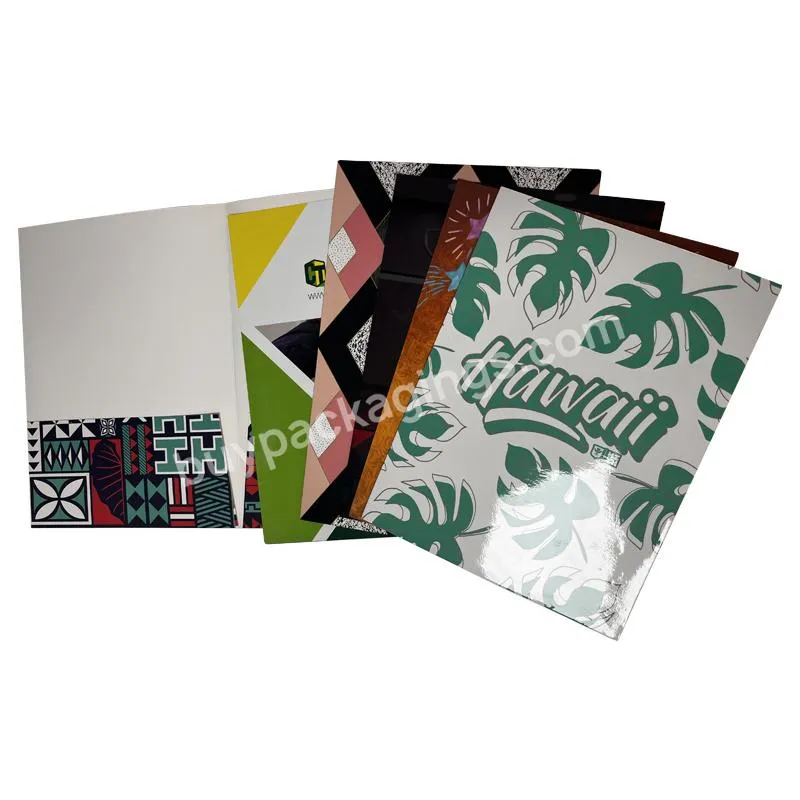 A4A5 customize printing paper folders document file folders presentation file folders with pockets