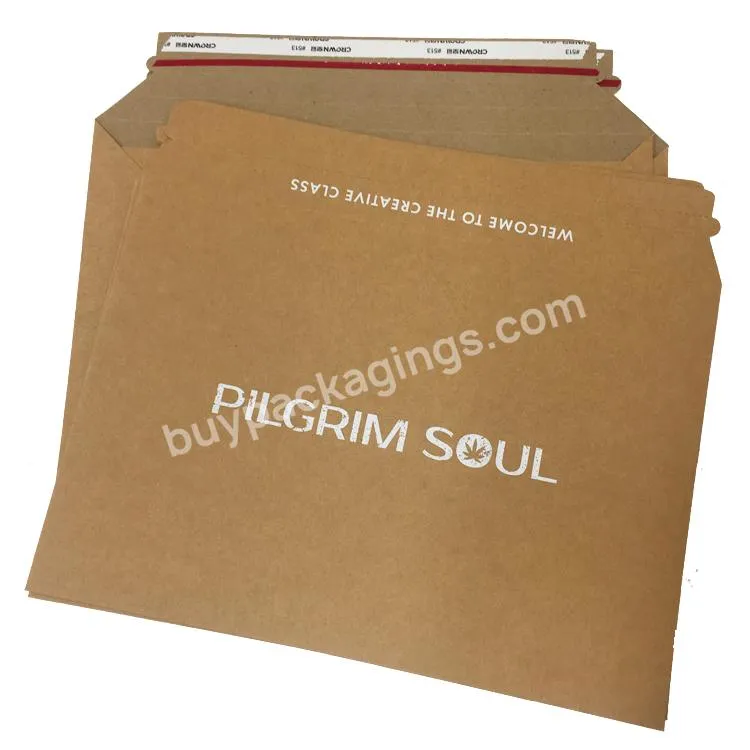 A5 biodegradable thick paper photo  sticker package self seal shipping paper envelopes