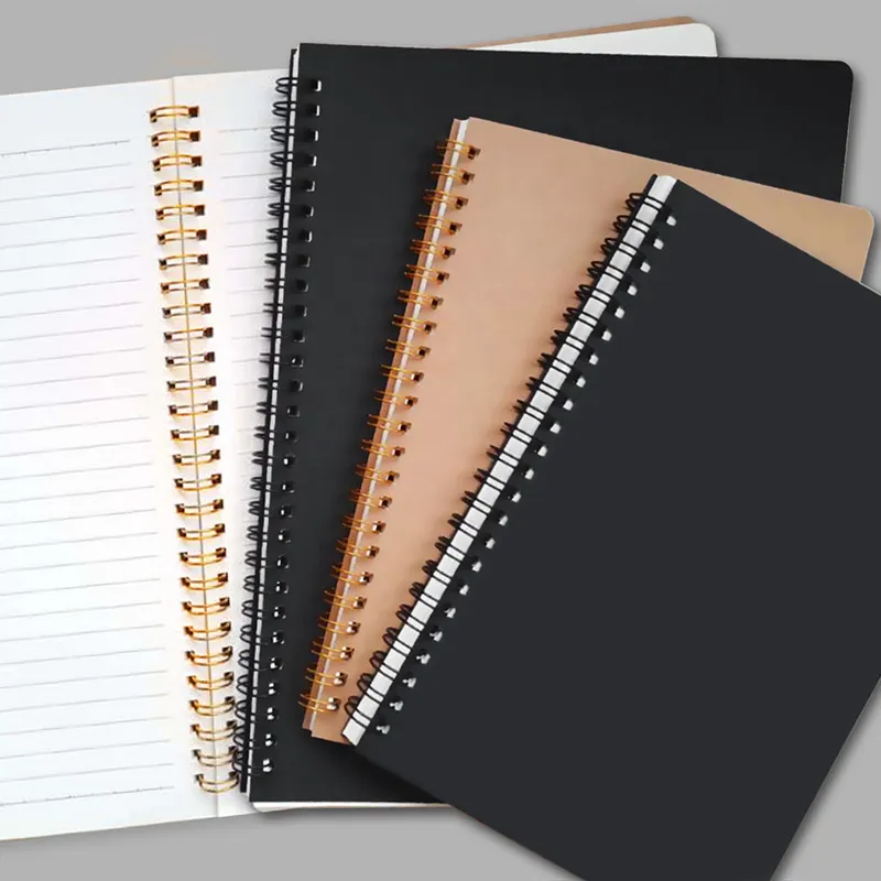 A5 Notebook Wholesale Spiral Binding Kraft Paper Spiral Notebook