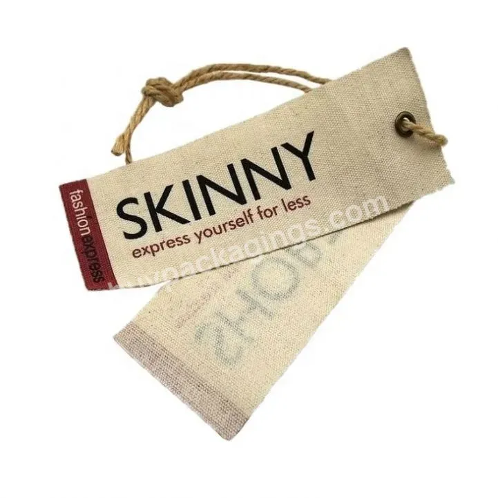 Accept Design Natural Cotton Canvas Fabric Hang Tag