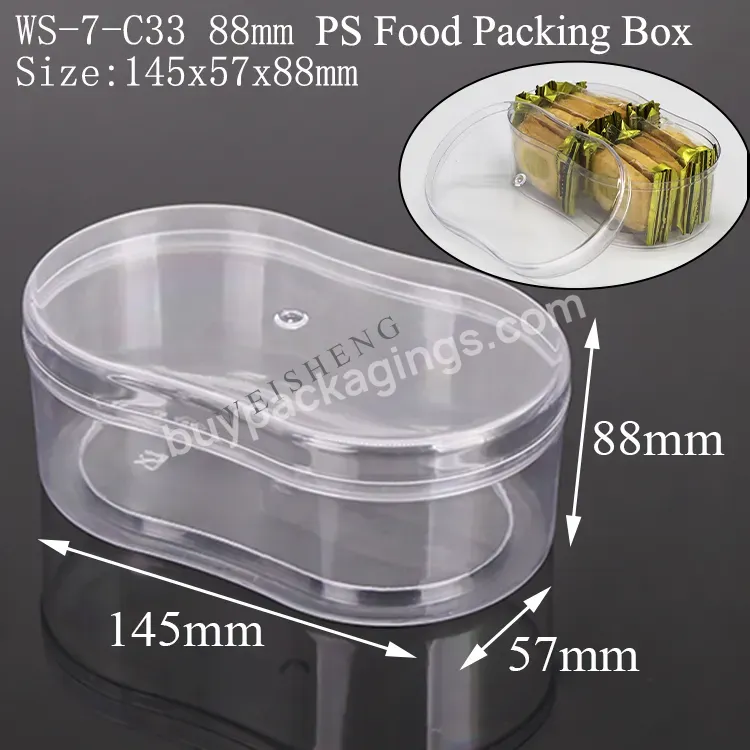 Acrylic Cake Box Storage Cookie Candy Packaging Box Candy Chocolate Display Case Plastic Transparent Dessert Box