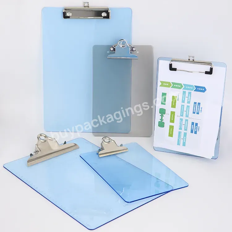 Acrylic Clipboards With Low Profile Clip Classic Office Clipboards For Classroom Calendar Scool Office Clipboard A5 A4 - Buy Office Clipboard,Acrylic Clipboards,Clipboard A5.