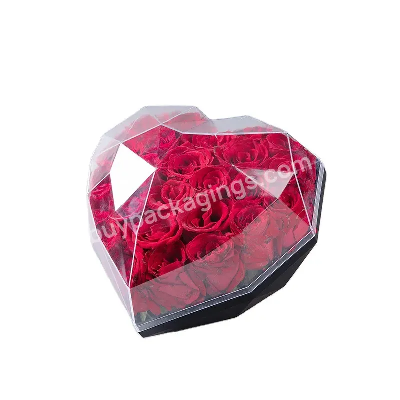 Acrylic Creative Heart Gift Box Valentine's Day Rose Gift Box Internet Celebrity Flower Gift Box