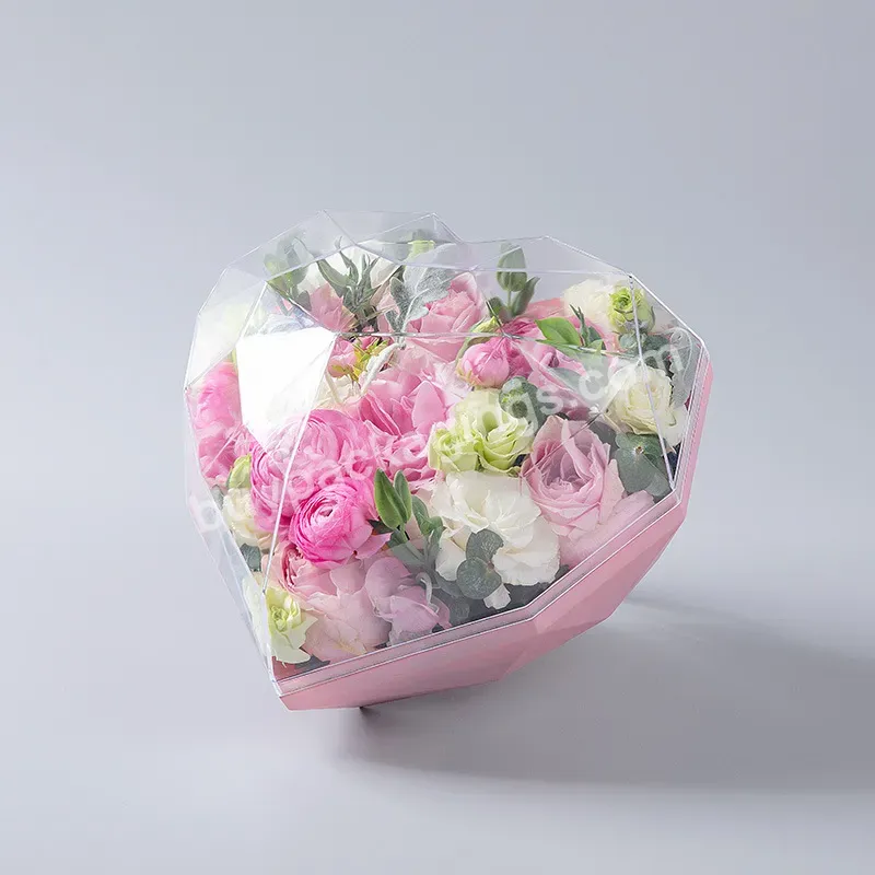 Acrylic Creative Heart Gift Box Valentine's Day Rose Gift Box Internet Celebrity Flower Gift Box