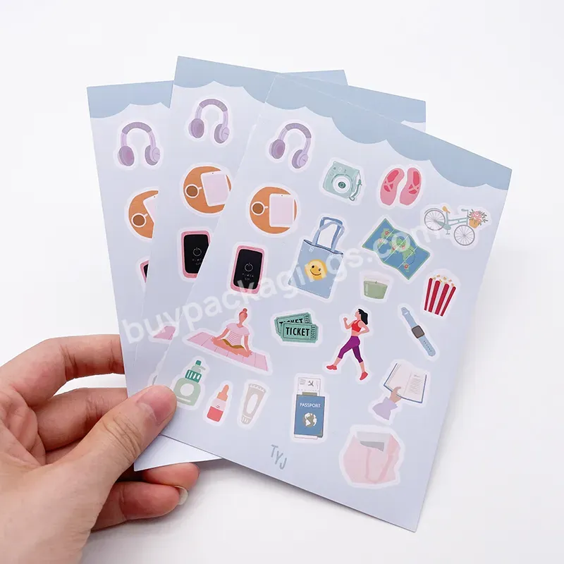 Adhesive Paper Kiss Cut Cartoon Promotional Custom Sticker Sheet