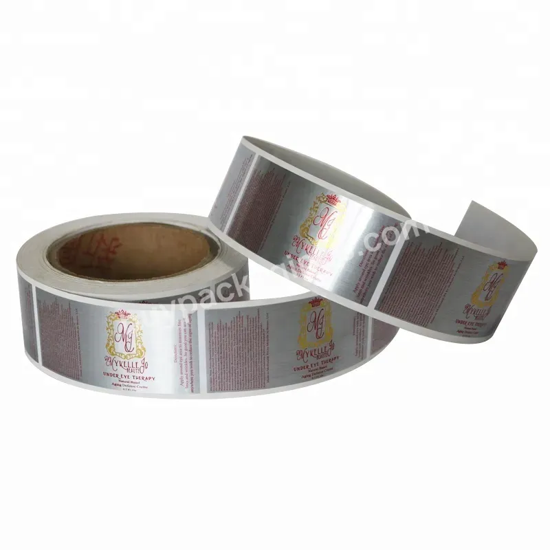 Adhesive Vinyl Brush Silver Foil Pet Custom Printed Metallic Sticker