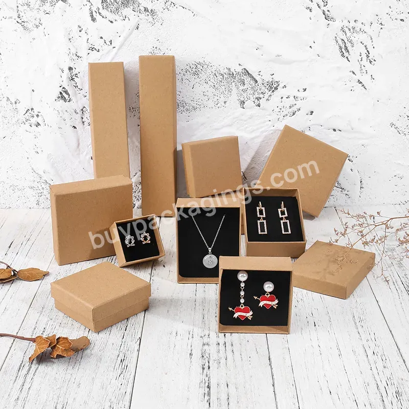 Affordable Necklace Gift Box Kraft Paper Sliding Drawer Box Kraft Paper Packaging Box