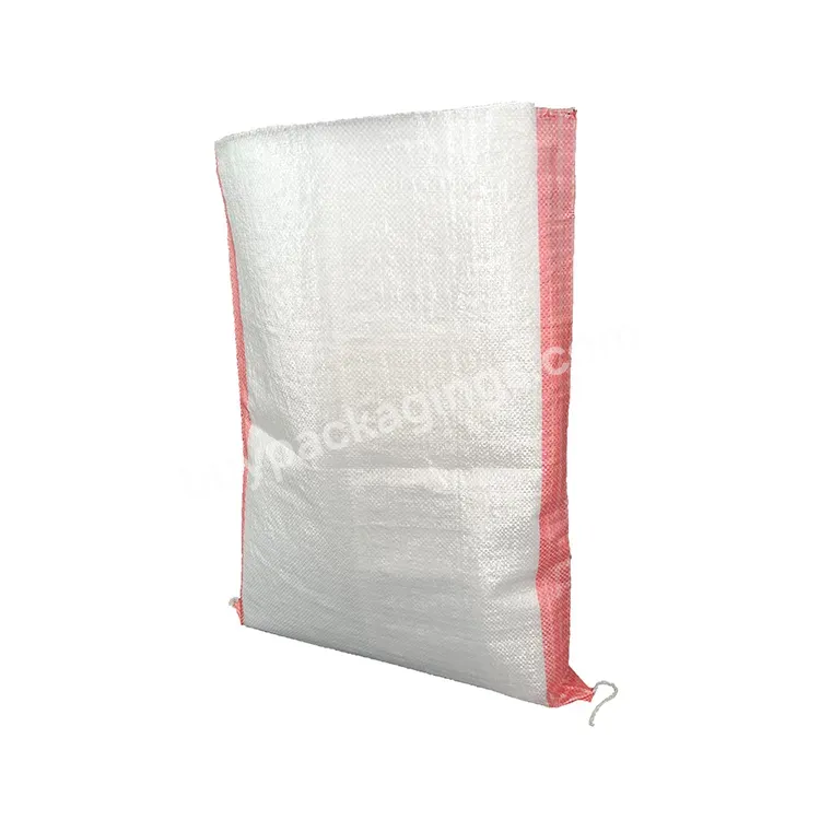 Agricultural Packaging 100% Raw Pp Material Pp Woven Bag For 25kg 50kg Rice Packing